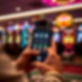 User interacting with the Florida Lottery Ticket Scanner App interface