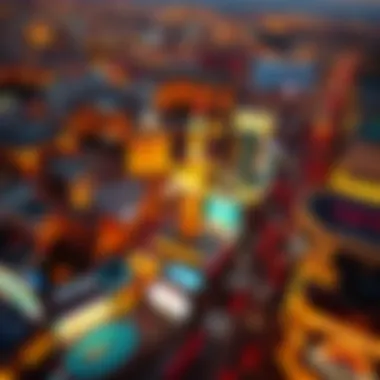 Aerial view of the Las Vegas Strip showcasing multiple casinos