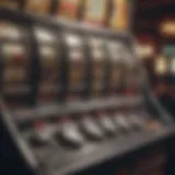 Detailed view of a slot machine's internal mechanics